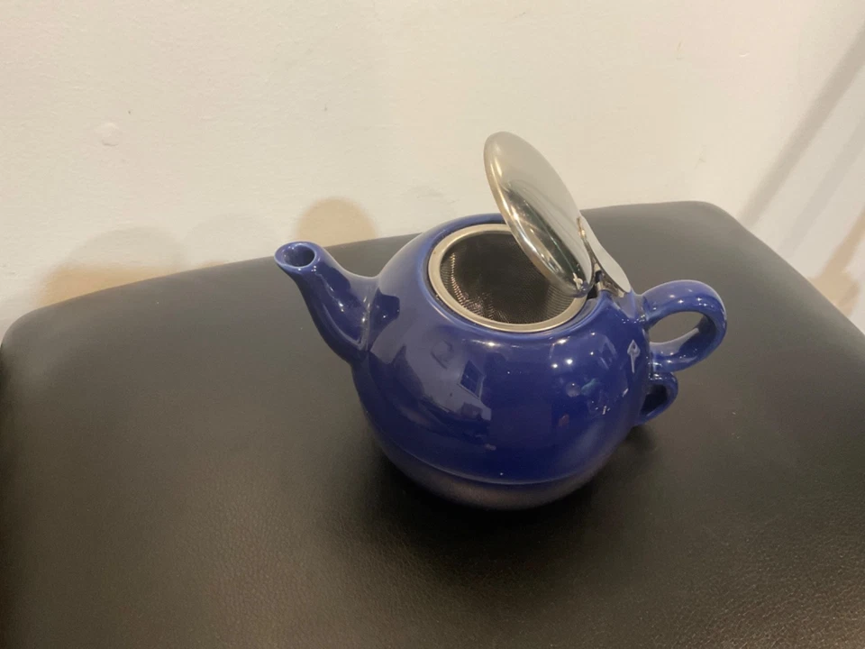 Tetera azul internacional certificada utensilios de cocina de 17 oz infusor de acero inoxidable nuevo sin etiquetas Foto 2 de 3