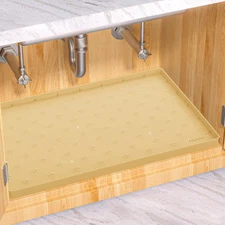Sdpeia Silicone Under Sink Mat Waterproof Cabinet Protector 28x22 Grey