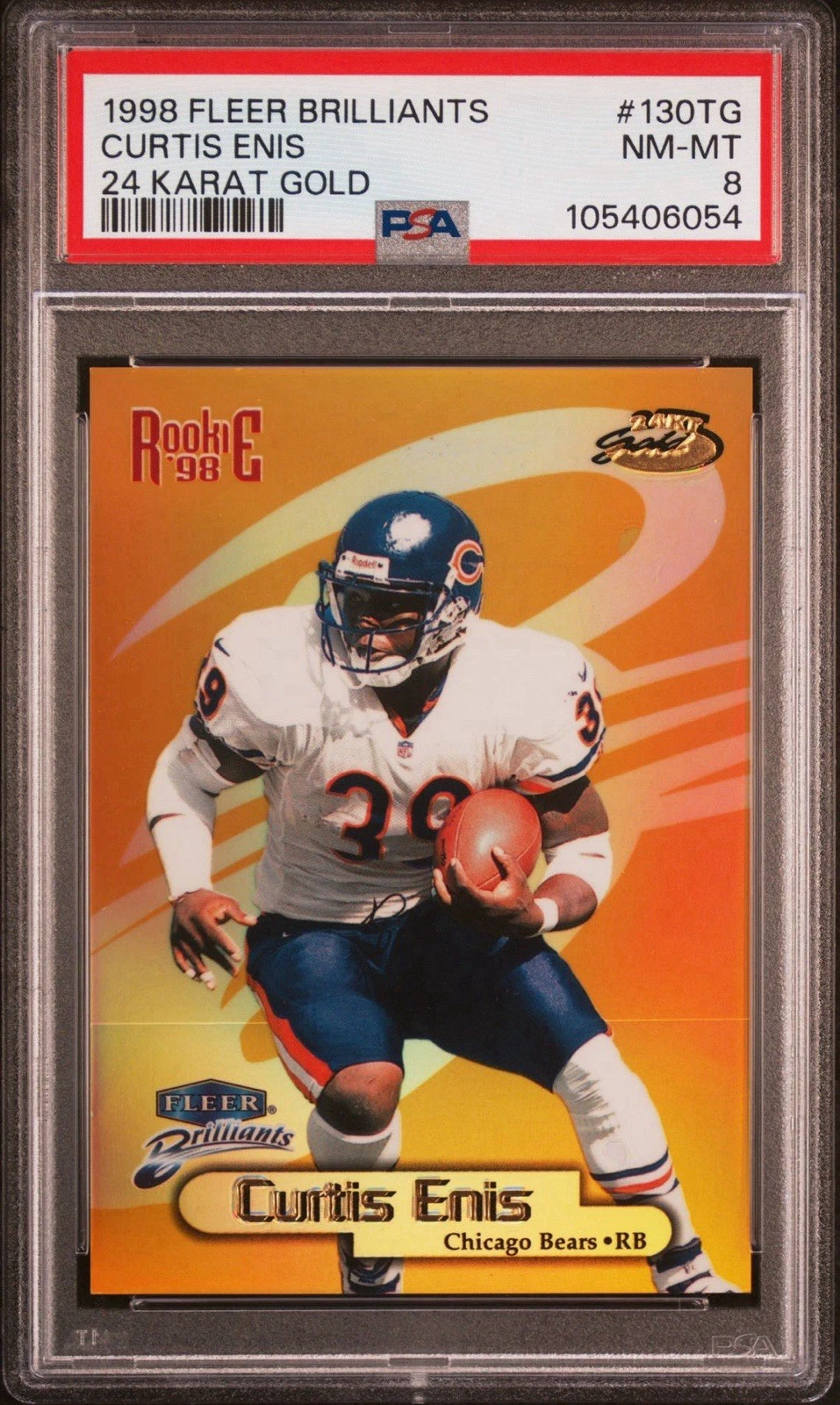 Curtis Enis Fleer Brilliants #130TG 24 Karat Gold