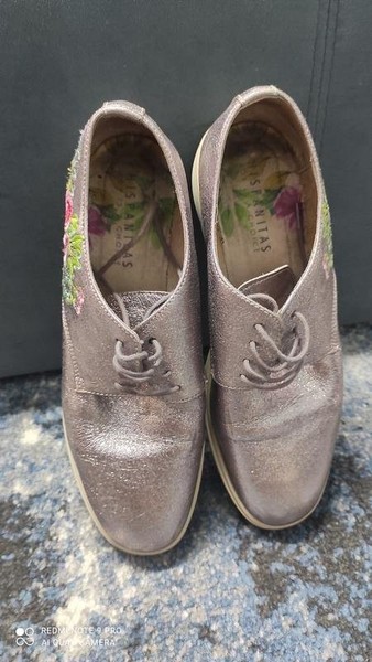 Women HispaniTas Boots Silver Leather 40