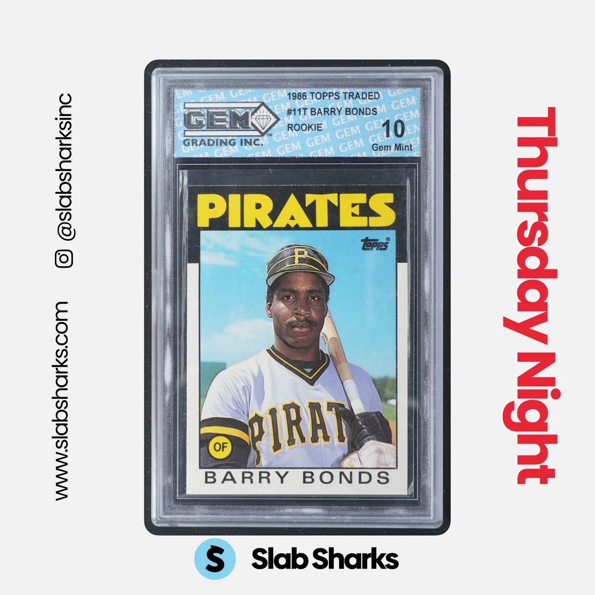 Barry Bonds 10 Graded Baseball Sports Trading Cards & Accessories