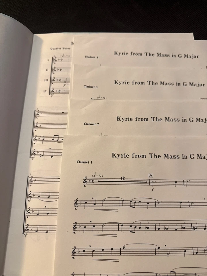 J.S. Bach Kyrie Mass in G Clarinet Quartet Medici Music Press Book - Image 3 of 3