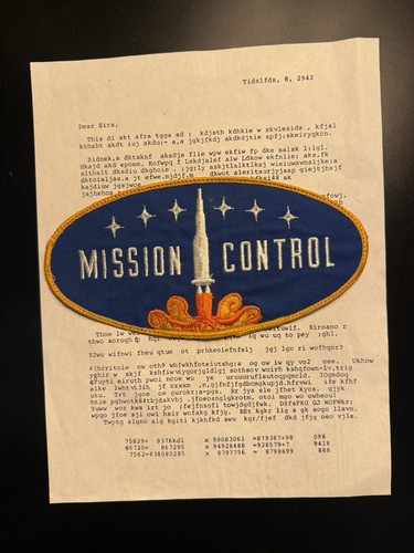 Disney Mission To Mars Lab Coat Patch & Letter Prop
