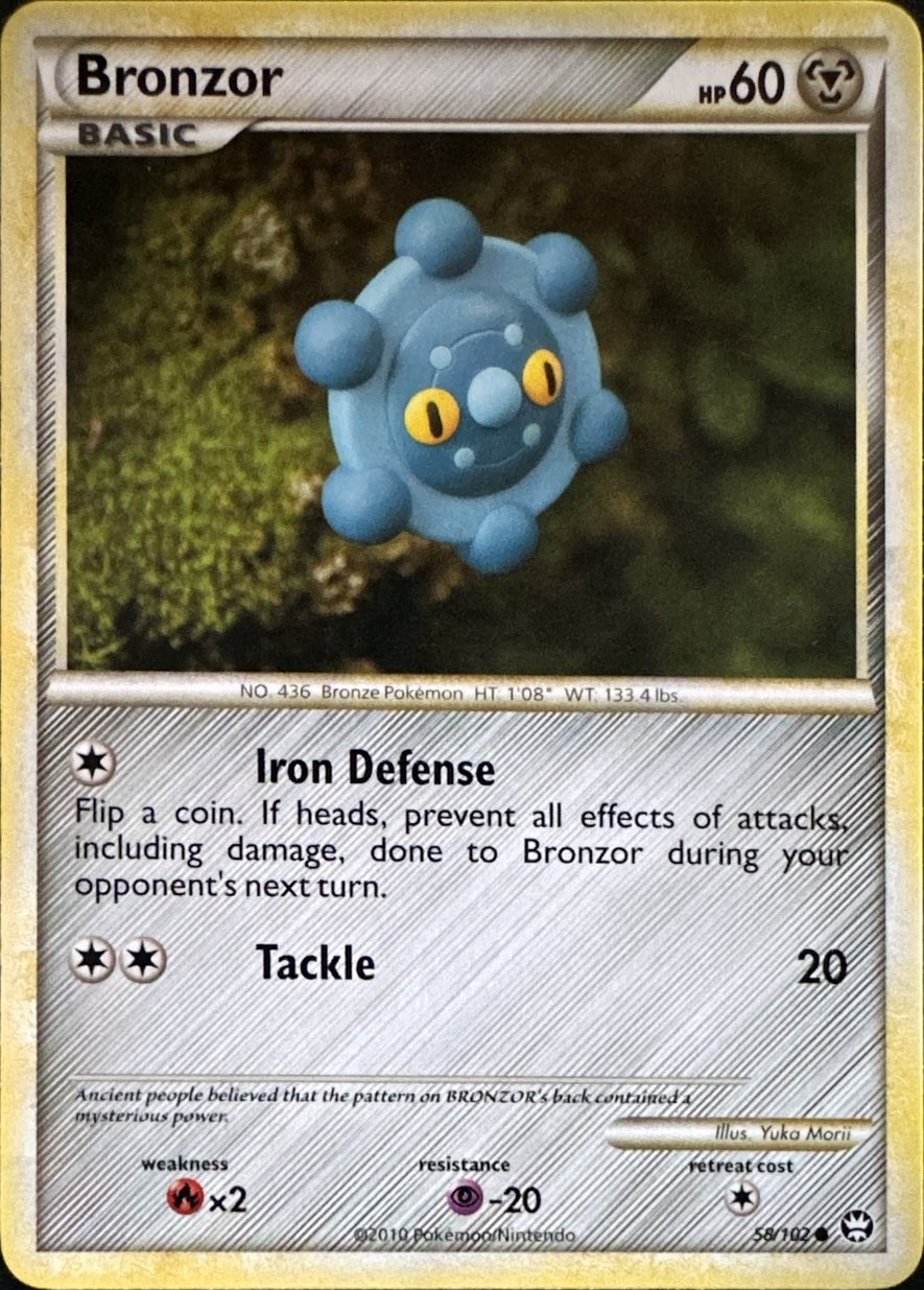 Bronzor 58/102 Common HGSS Triumphant Pokemon Lightly Played