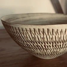 Italian Designer Rina Menardi Bowl Handmade Modern Ceramic Decorative Pottery