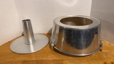 Vintage Aluminum Angel Food Cake Tube Pan Removable Bottom Insert AS IS