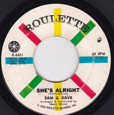 Soul / R&B--Sam & Dave   She's Alright / It Feels So Nice