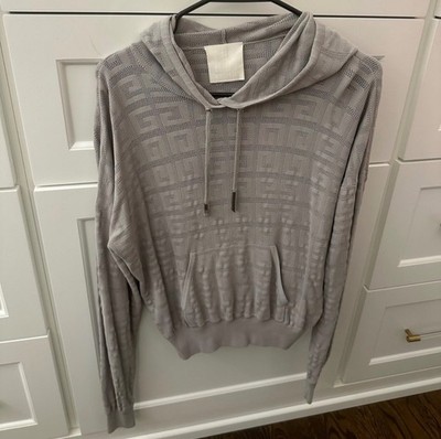 givenchy womens gray grey mesh hoodie