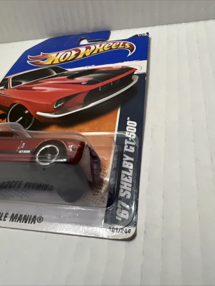 Hot Wheels 2009-078 Muscle Mania RED '67 Shelby GT-500 RED LINE 5 raios MOC NOVO NA CAIXA - Imagem 4 de 4