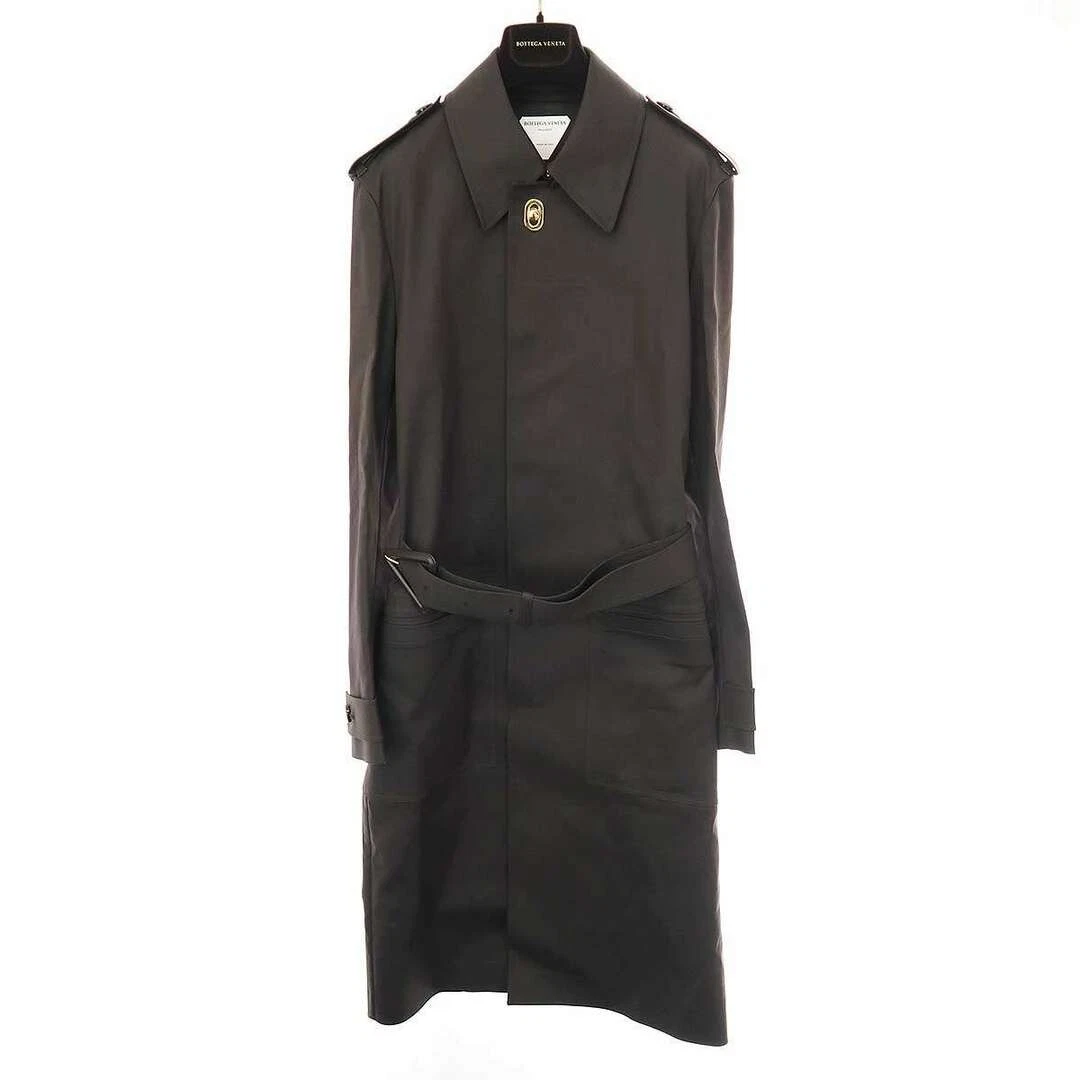 Trench cappotto BOTTEGA VENETA 20AW triangolo fibbia cotone cintura 635851 usato0
