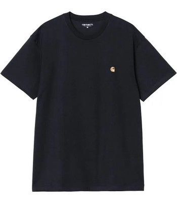 Carhartt WIP Chase T-Shirt Dark Navy/Gold Men s Small