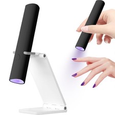 Mini UV LED Gel Nail Lamp Handheld with Stand Portable Nail Dryer Rechargeable
