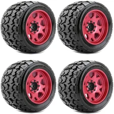 Powerhobby Tomahawk 1/5 Belted Tires RED (4) FOR Traxxas X-Maxx Arrma