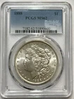 Morgan Silver Dollar 1888 PCGS MS 62 Uncirculated 90% Silver $1 Coin