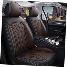Car Seat Covers Full Set 3D Foam Back Support, 5 Seat FullSet PTF-Black Coffee