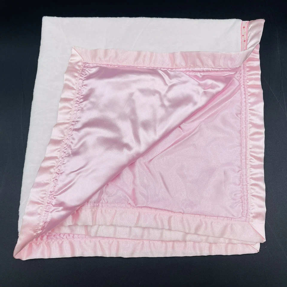 Manta bebé Carter's bonita en rosa satinado ribete floral cinta satinada espalda Foto 2 de 4