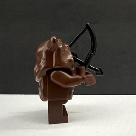 Lego Star Wars 7139 Ewok Attack Wicket Brown Head Hood Minifigure w/ Bow sw0050
