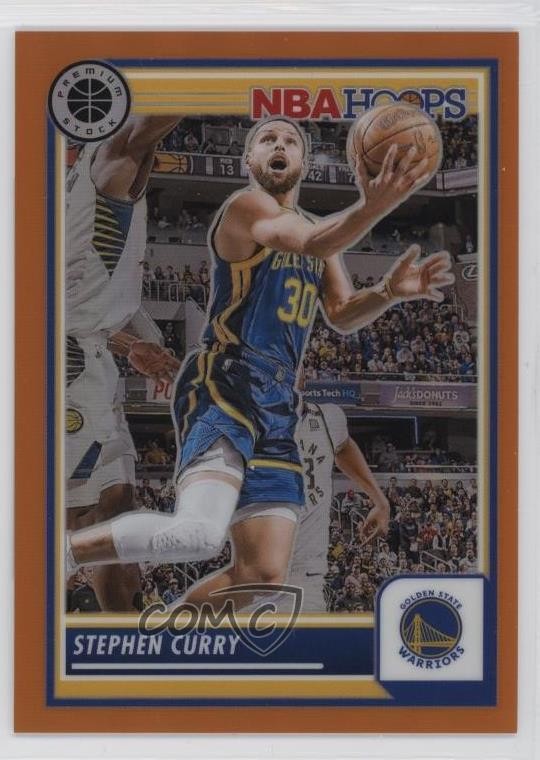 2023-24 Panini NBA Hoops Premium Stock Orange Prizm 111/299 Stephen Curry #192