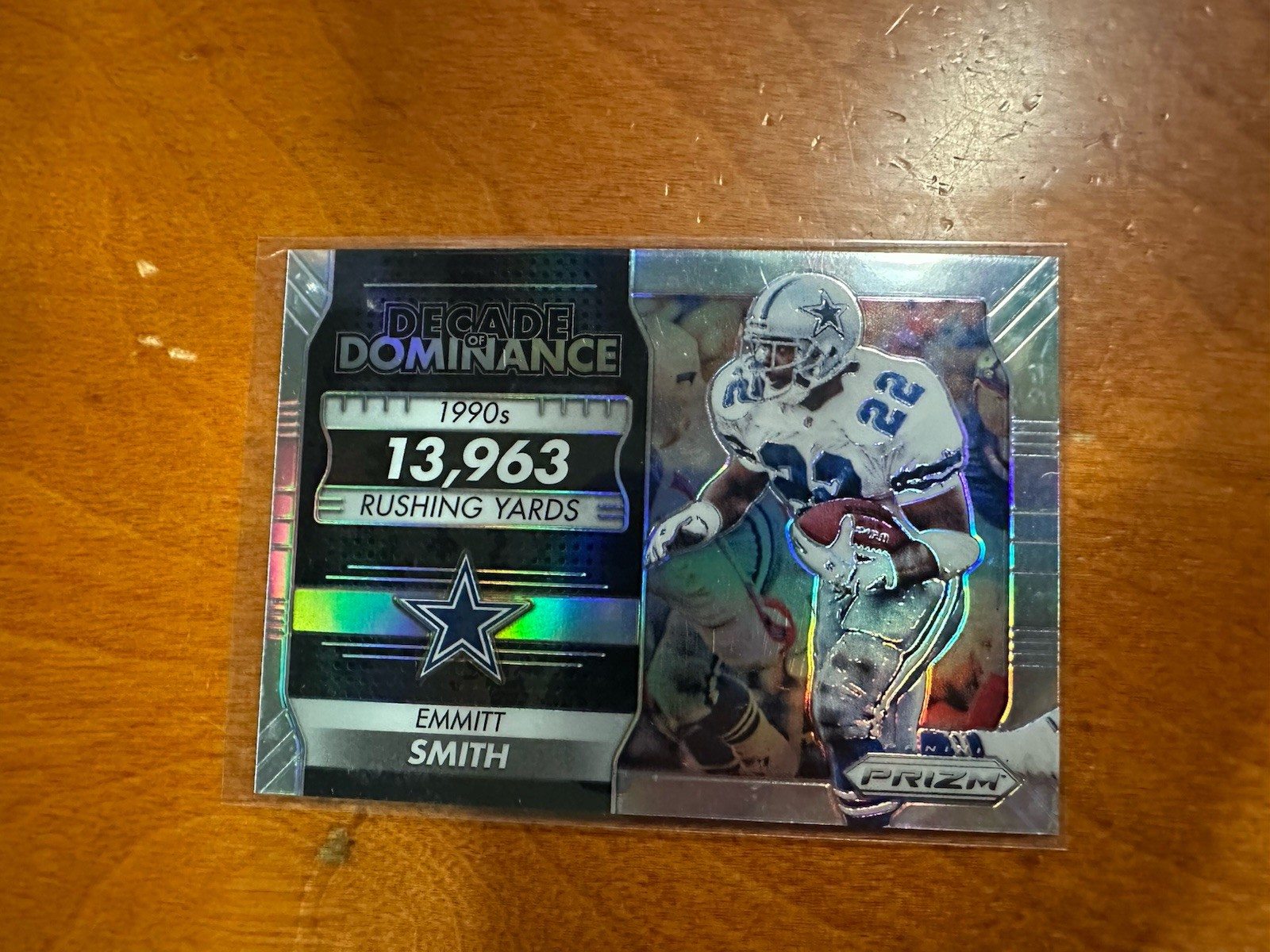 (B) Emmitt Smith Prizm 2016 Decade of Dominance Silver Prizm