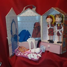 8" Eden MADELINE Dolls lot DANIELLE Trunk Case Outfits Sleepover Accessories vtg