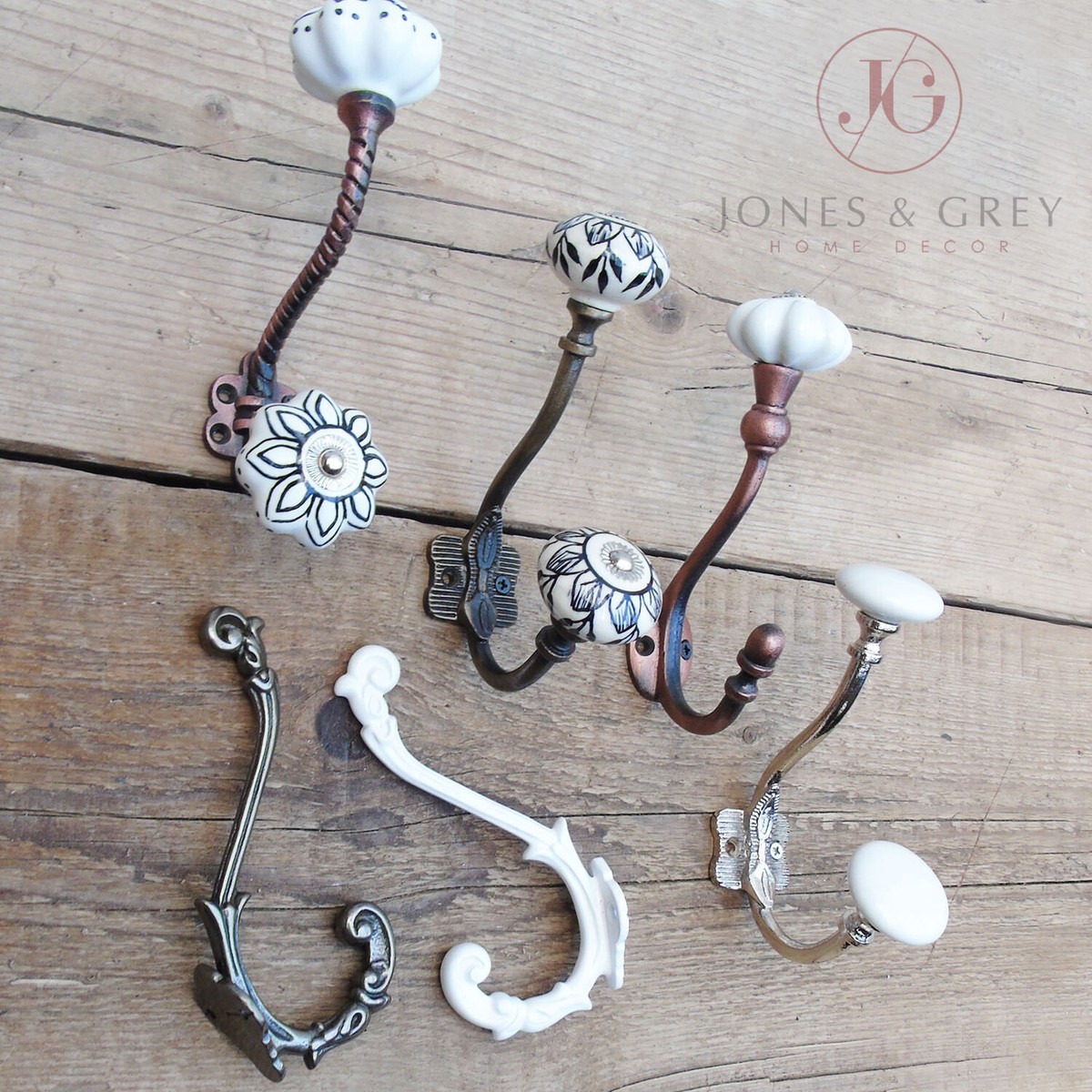 ANTIQUE VINTAGE RUSTIC STYLE CAST IRON METAL WALL DOOR COAT KEY HOOKS  HANGERS