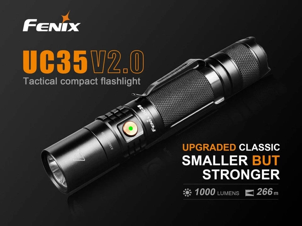 Fenix UC35 V2.0 1000 Lumen Micro-USB Rechargeable Flashlight FREE Fast Shipping - Image 2 of 4