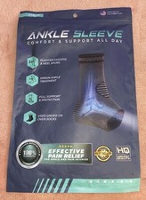Foot  Ankle Brace Socks for Sprained Ankle Compression Sleeve, Black Medium 