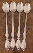 Oneida Chatelaine Set of 4 Iced Tea Spoons Community Stainless Flatware Lot N