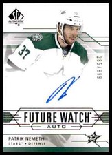 2014-15 SP AUTHETIC FUTURE WATCH PATRIK NEMETH ROOKIE AUTO 285/999 DALLAS STARS