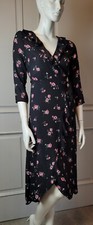 Forever 21 Floral Pattern Ruffled Wrap Midi Dress Sz M NWT