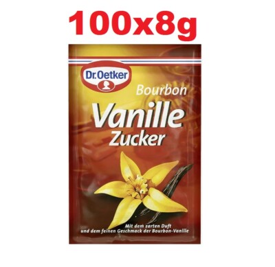 100x Dr.Oetker Bourbon Vanilla-Bourbon Vanilla Sugar for baking, 100x8g