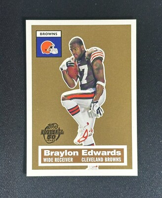 2005 Topps Braylon Edwards #20 Rookie 50th Ann. Football 1956 Style Card Browns