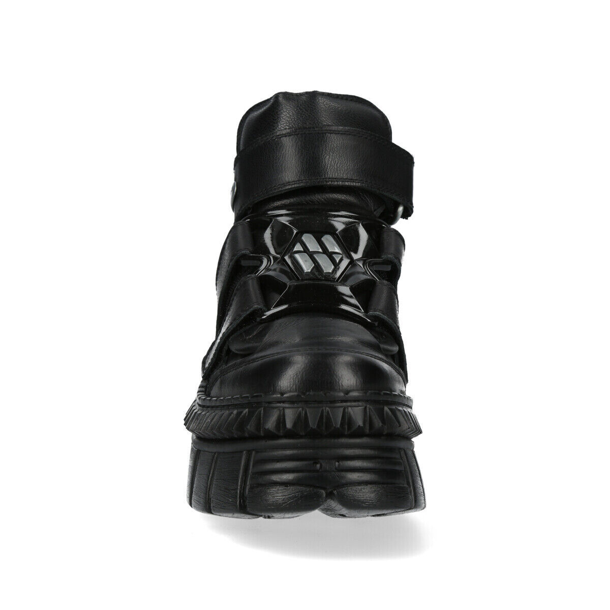 NEWROCK WALLコレクション|アンクルブーツ M-WALL285-S3 New Rock Boots WALL285-S3 Unisex Metallic Black Leather