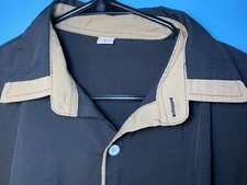 Men  s Button Down Black Dress Shirt L