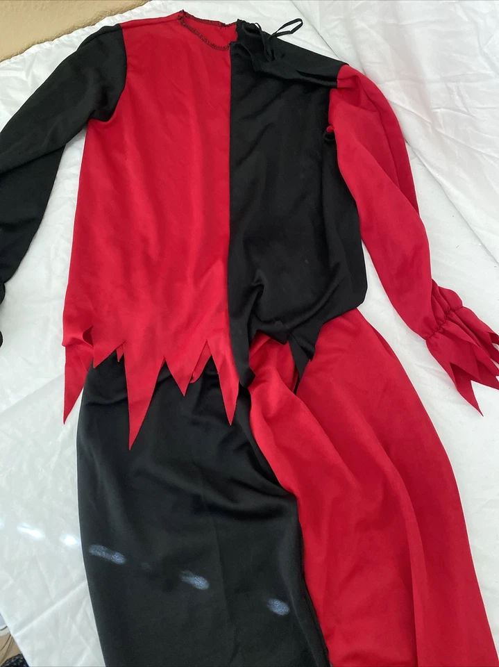 Disfraz de Bufón Malvado Infantil Halloween Renacimiento Talla M Sin Máscara Foto 4 de 4