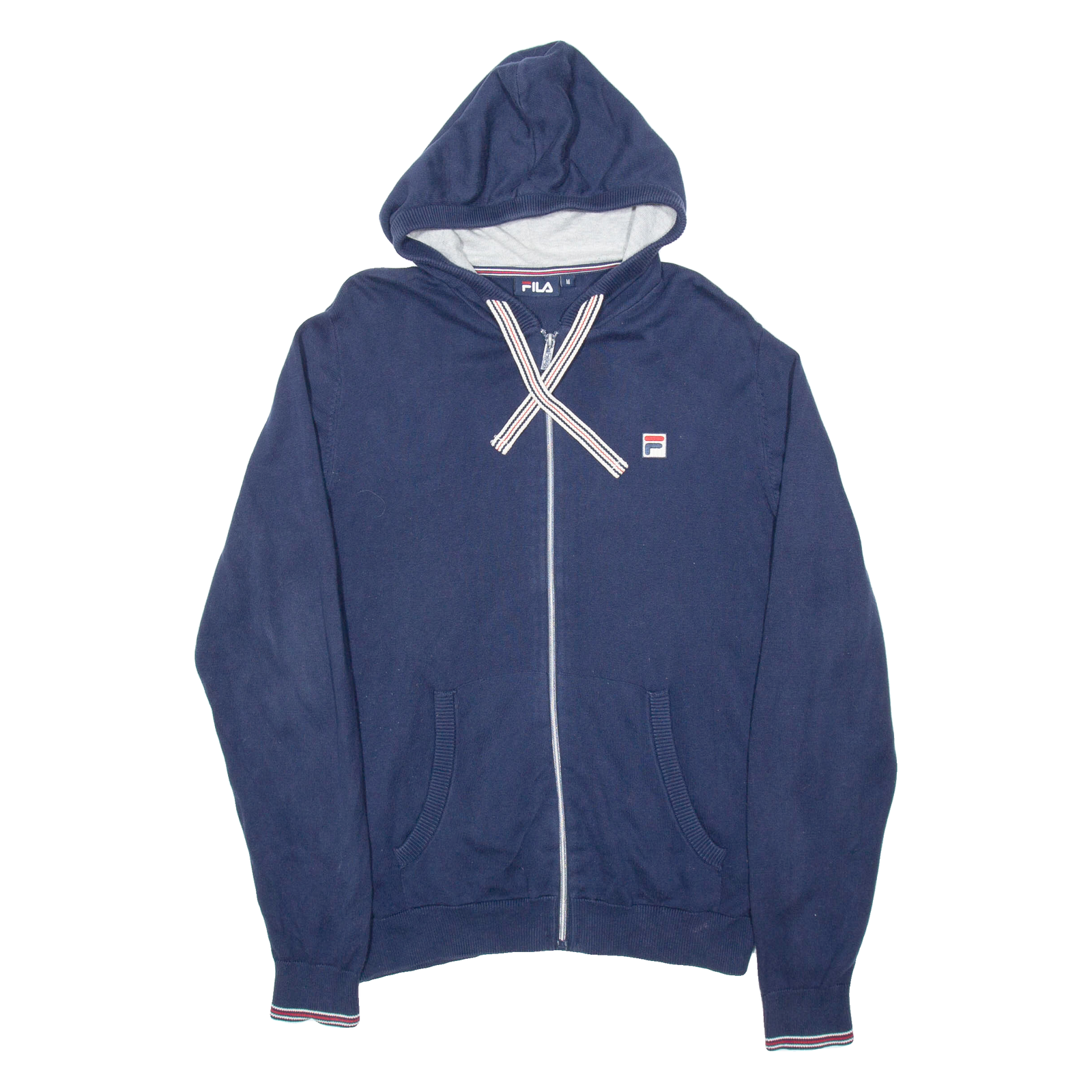 FILA Felpa con Cappuccio Uomo Blu Full Zip M