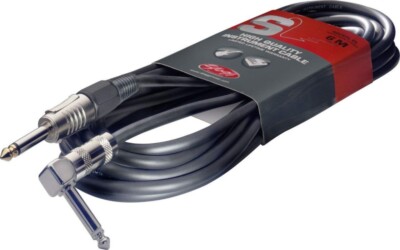 33 Foot Angled Plus Deluxe Guitar Amp & Other Instrument Cable Stagg SGC10PL DL
