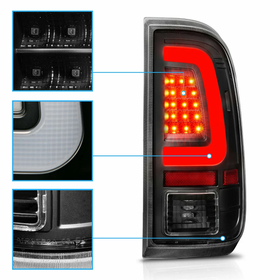 Luces traseras de tubo LED negras para camioneta Ford F150 2004 2005 2006 2007 2008 Foto 4 de 4