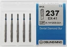 Osung Dental Diamond Burs Pear Shape for Multi-Use, 5 Pcs/Pk [237EX-41]