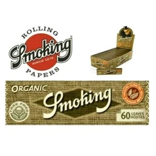 Organic Rolling Papers SMOKING Hemp Single Wide 60 Leaves/Pk! USA Fast Shipped!