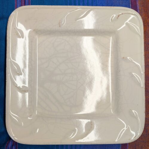Sorrento 2009 9" plate Debby Segura Designs "Wheat" design cream/ivory crackled