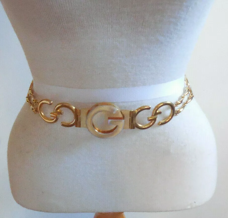 Ceinture vintage designer Gucci ton or Italie