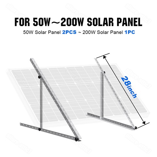 Solar Panel RV Tilt Mount Brackets Kit System Roof Flat Surface Adjustable Frame - Picture 2 of 12