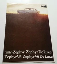 Ford Zephyr Deluxe & V6 UK Market Fold Out Car brochure FA504 1968