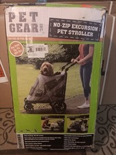 Pet Gear NO-Zip Excursion 4-Wheel Stroller Dual Entry Push Button