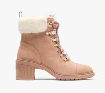New Kate Spade Walker Fur Bootie - Warm Gingerbread (Rare Color)