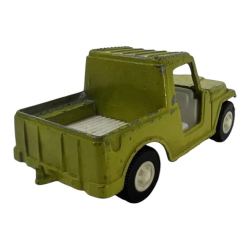 Vtg 1969 Tootsie Diecast Green JEEP PICK UP TTUCK Pressed Steel USA Toy Car - Picture 5 of 12