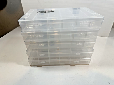 5 Bass Pro Shops 360 Utility Tackle Boxes 10 1/2 x 7 x 1 5/8" & Dividers  Unused | eBay