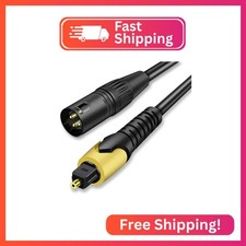192KHz DAC Optical to XLR Male Converter, Unidirectional Optical to XLR