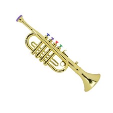 Trompete Gold Entertainer Kinder Spielzeug Trumpet ABS Musikinstrument